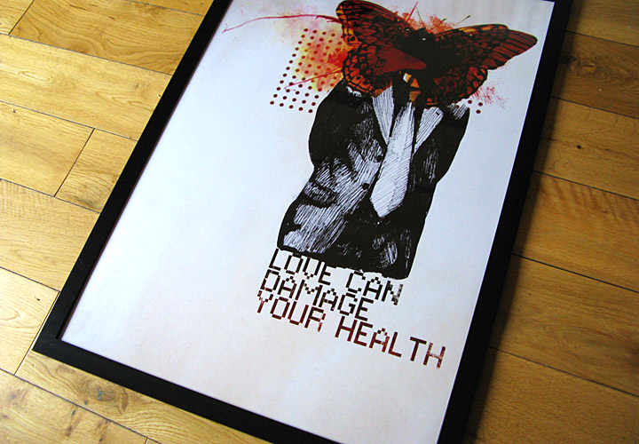 Love can damage your health illustration by Adam Koniuszewski
